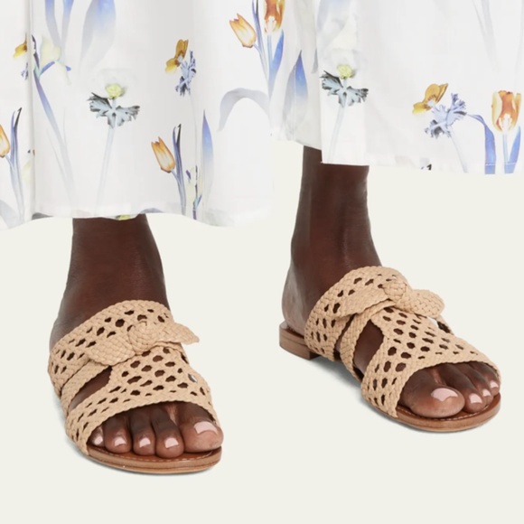 Alexandre Birman Clarita Bow Braided Flat Sandals- NEW, NEVER WORN, STILL IN BOX - Picture 1 of 4